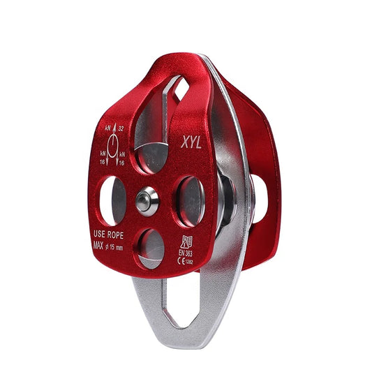 KTX-912723 Aluminium Double Pulley for Climbing and Lifting in Outdoor Activities