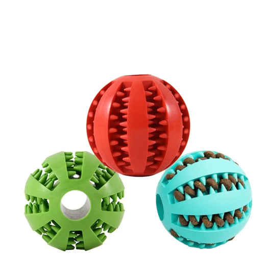 KTX-683987 Custom Funny Rubber Dog Ball Toy with Crinkle and Squeaker Inside