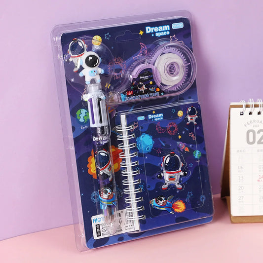 KTX-726419 Correction Tape and Multi-Colour Ballpoint Pen Set for School Supplies