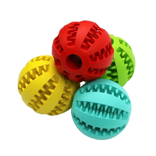 KTX-290771 Interactive Non-toxic Solid Rubber Dog Ball Toy - Bite Resistant Squeaky Chew Accessory