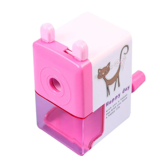 KTX-117651 Cartoon Hand Cranked Pencil Sharpener for Students - Durable, Fun, and Functional Stationery