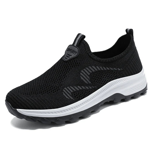KTX-065875 B-YD17 Men's Recreational Sports Running Shoes Knitted Mesh Surface Refreshing Breathable Sole Soft Non-slip Stock