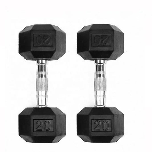 KTX-009875 20kg Steel Hex Dumbbells for Strength Training and Bodybuilding