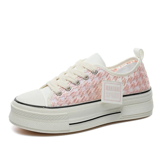 KTX-638739 XK901New Mesh Breathable Board Shoes for Women Summer Fashion Thick Sole Elevated Shoes Versatile Anti slip Sports Shoes