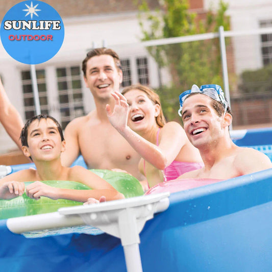 KTX-750035 Large Blue Above Ground Swimming Pool for Families - Durable PVC Material, Easy Assembly, Outdoor Fun