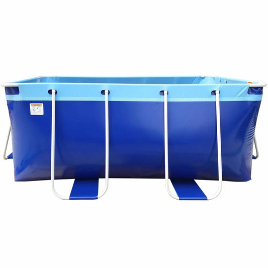 KTX-913875 Rectangular Inflatable Steel Frame Above Ground Swimming Pool for Outdoor Fun