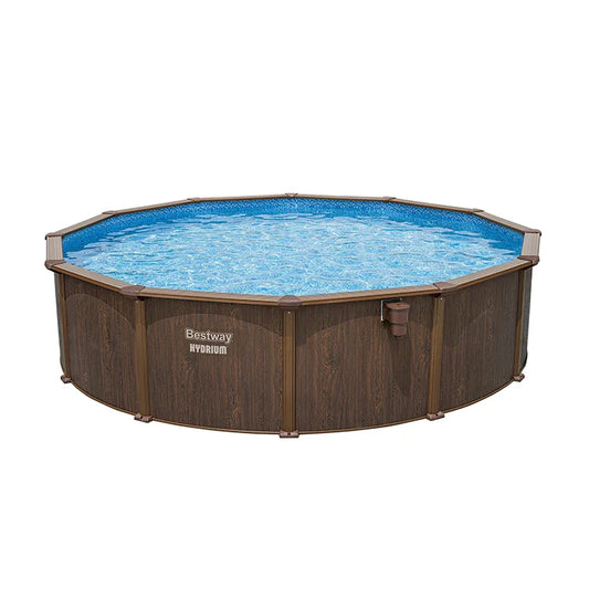 KTX-618963 Large Round Above Ground Family Swimming Pool Set - 5.49 m x 1.32 m Outdoor Portable Design
