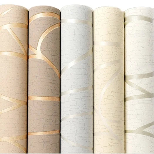 KTX-098131 Modern Striped 3D Non-woven Wallpaper for Home Decoration in Living Room and Bedroom