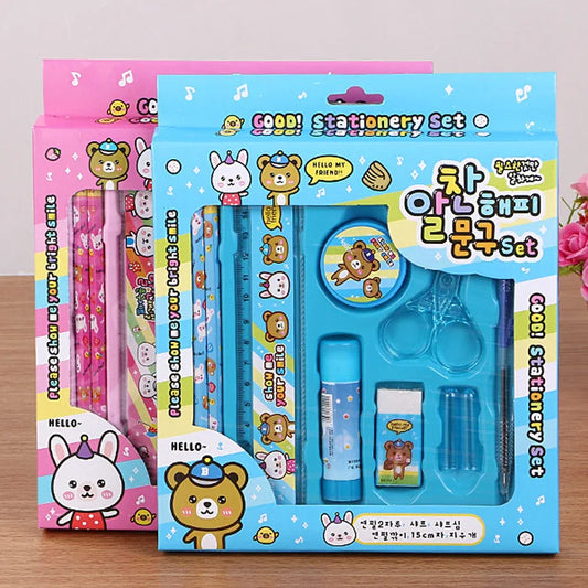 KTX-645075 Children's 10-Piece Creative Stationery Set for Primary School Students, Ideal Gift Box for Educational Supplies
