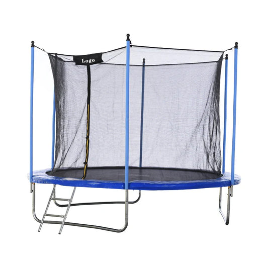 KTX-667539 Recreational Round Trampoline with Safety Net and Basketball Hoop for Outdoor Fitness - Available in 10FT and 12FT Sizes