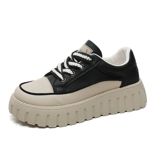 KTX-605971 XQ5858 New Women's Loafers Solid Color Sports Casual Shoes for Summer Breathable Increase Thick Sole Versatile Board Shoes for