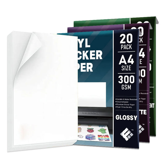 KTX-396755 Custom Printable Matte A4 and Glossy A3 Waterproof Inkjet Vinyl Sticker Paper