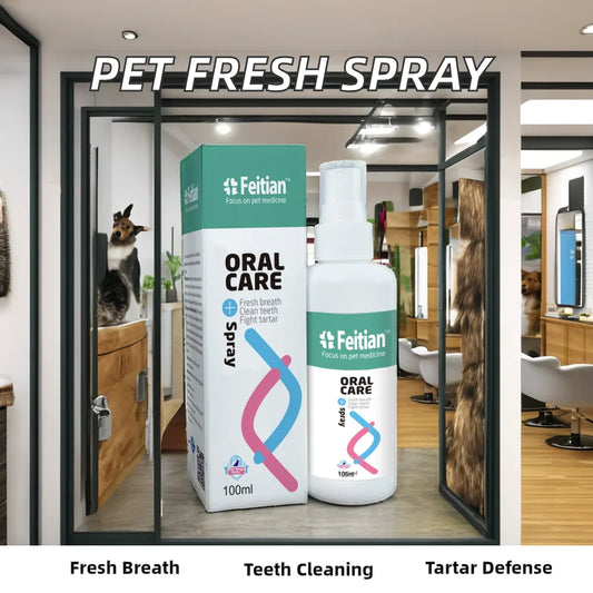 KTX-995667 Effective Dog Oral Cleaner Spray for Tartar Treatment and Fresh Breath