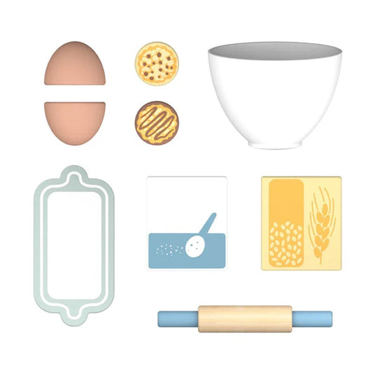 KTX-373203 Wooden Kitchen Food Toy Mixer Blender Set for Kids Pretend Play