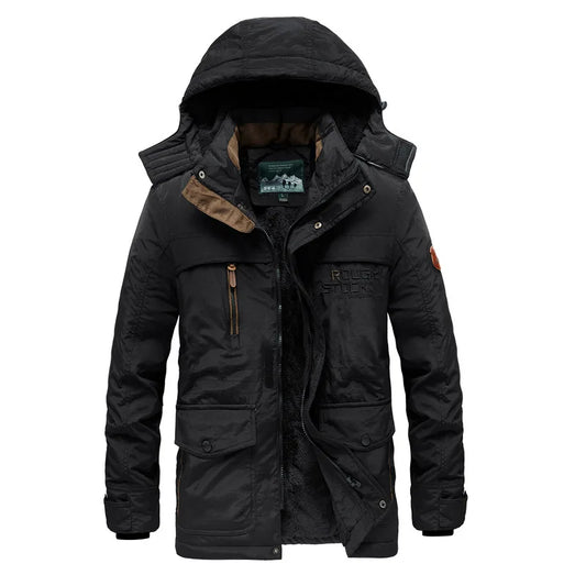 KTX-521171 Winter Cotton Clothing Mens Thick Plus Size Jacket Outdoor Mountaineering Cotton Jacket Detachable Hat Cotton Jacket Men's Coats