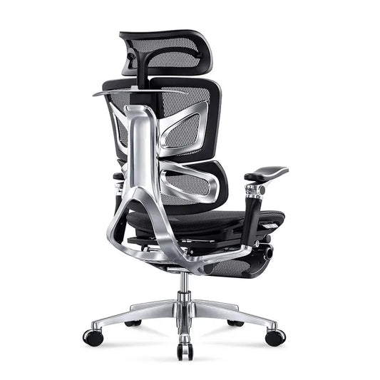 KTX-761811 Luxury Ergonomic Mesh Swivel Executive Office Chair with Footrest - Modern Design for Comfort and Support