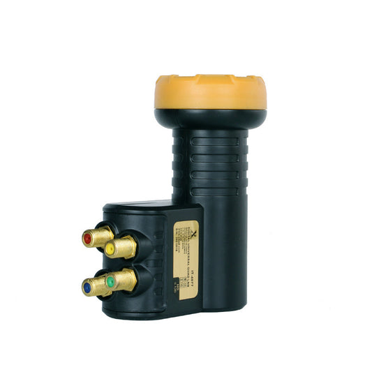 KTX-471891 Universal Ku-Band Four-Way LNB for Satellite TV Receivers, New Acrylic Material, Low Noise Ratio, 10.7-12.75 GHz Input