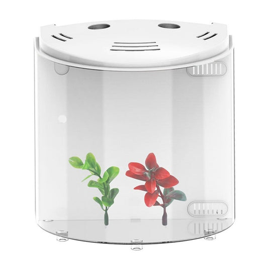 JMT-019530 Ecological Acrylic Fish Tank with LED Light, 5L Capacity, USB-Powered Water Pump