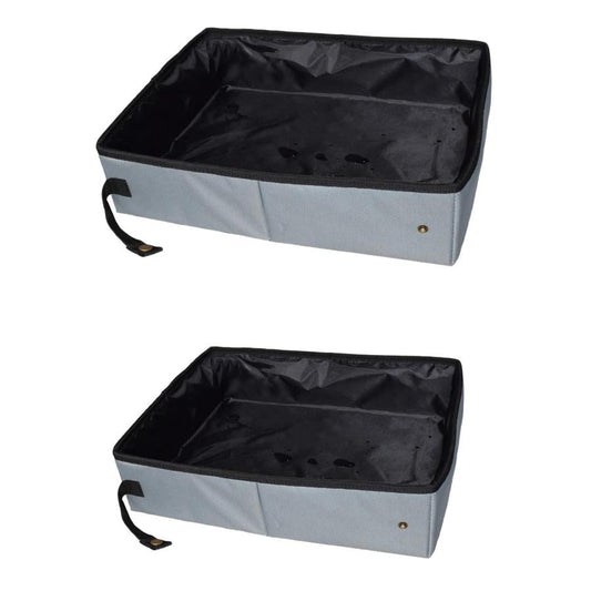JMT-019722 Portable Waterproof Cat Litter Box - Foldable and Easy to Clean
