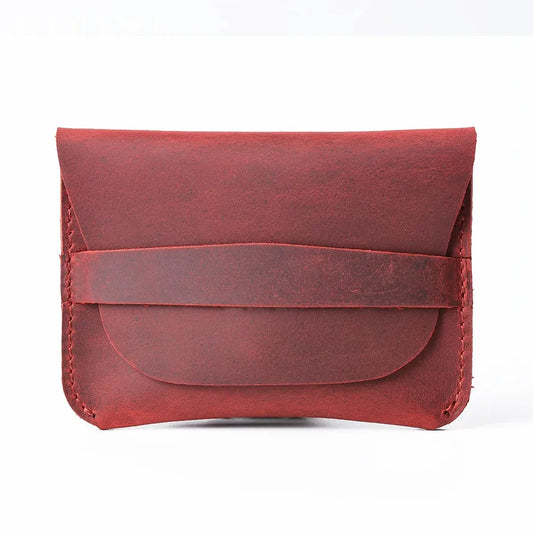 KTX-645011 Retro Waxed Canvas and Leather Motorcycle Wallet Card Holder