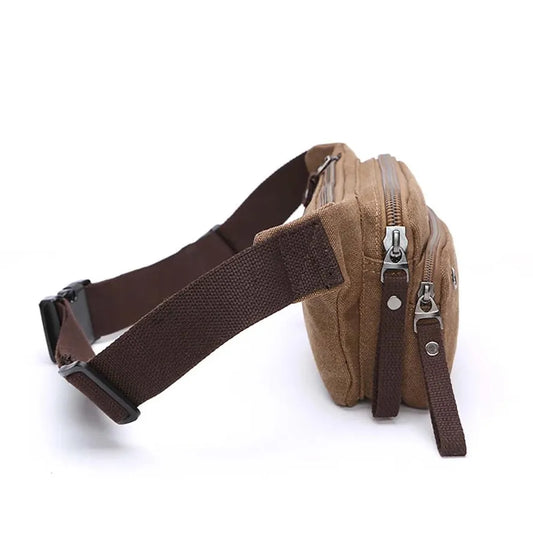 KTX-713811 Men's Casual Canvas Messenger Bag - Simple Waist & Cash Register Bag