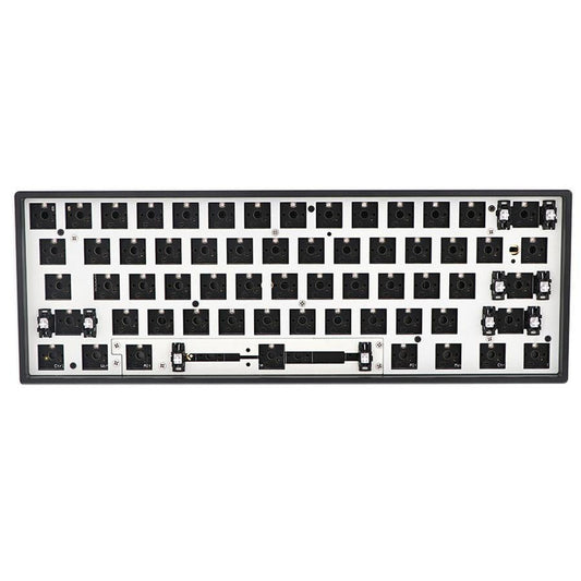 KTX-271315 Custom RGB Wired Keyboard for PC with USB and Bluetooth Connectivity - GK61X Semi-Finished Black Shell