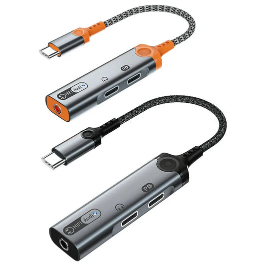 KTX-800787 Type C to 3.5mm Audio Adapter with PD 60W Charging for USB-C Devices