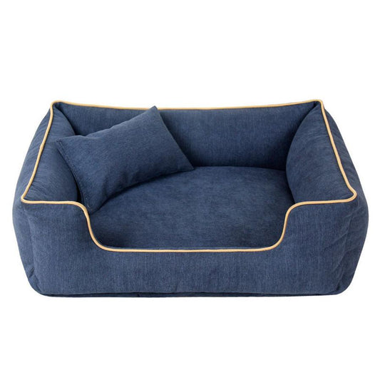 JMT-121418 Warm and Comfortable Bite-Resistant Small Dog Bed - Removable and Washable, Available in Silver Gray, Dark Brown, Navy Blue