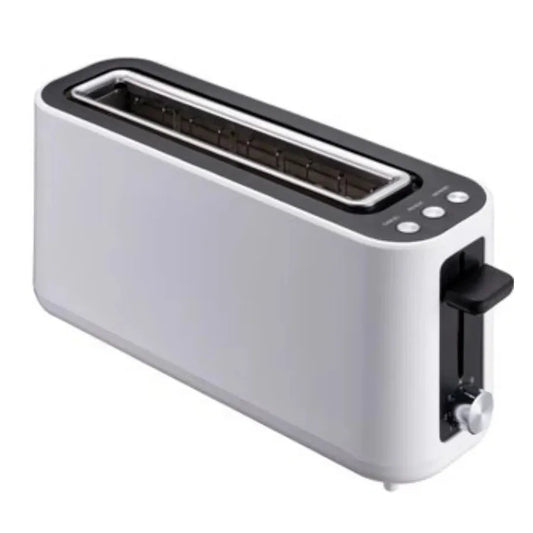 KTX-894483 2-Slice Smokeless Electric Toaster - 900W Long Slot Design for Efficient Toasting in Home Kitchens