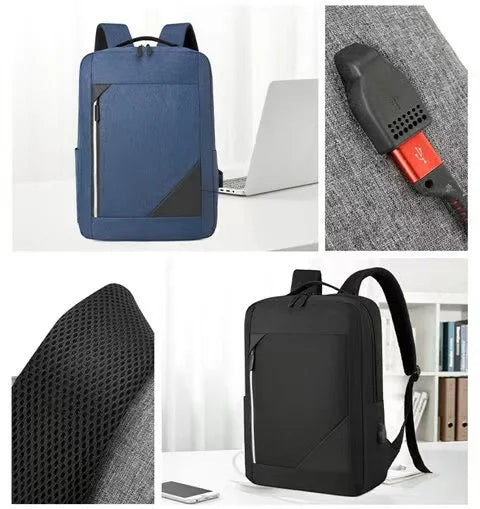 KTX-632659 Waterproof Oxford Backpack with USB Charging Port for Laptops and Computers
