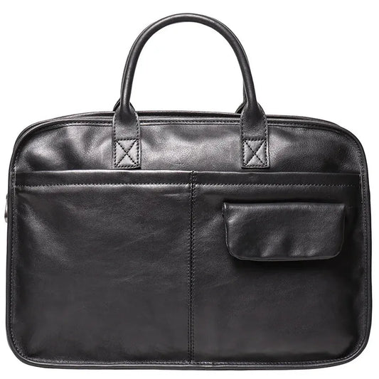 JMT-240074 Men's Leather Messenger Bag - Durable Handcrafted Cowhide with Large Capacity for Laptops and Essentials