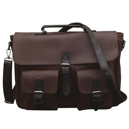 JMT-255882 Large Capacity Casual Crossbody Bag for Men - Versatile Leather Shoulder Briefcase with Stylish Design