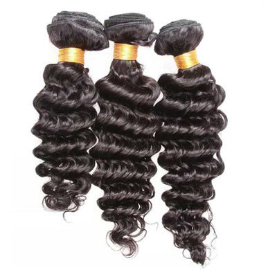 KTX-731475 Medium Long Real Hair Wig with Beautiful Curls