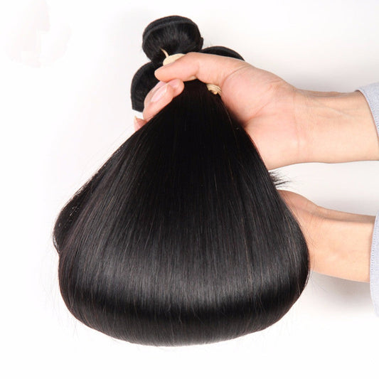 KTX-296595 Long Peruvian Real Hair Wig - Smooth, Straight, Dyeable and Ironable Options
