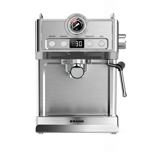 KTX-165523 20 Bar Electric Espresso Coffee Maker with Pressure Meter Display and Professional ULKA Pump