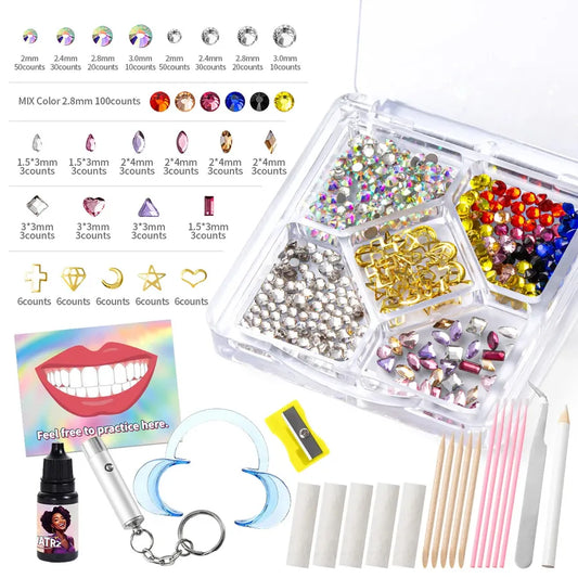 JMT-316938 Crystal Rhinestone Tooth Gems for Bright Smiles with Durable Adhesive
