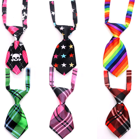 JMT-317386 Adjustable Kids' Pet Ties - Cloth Decoration for Dogs, Small Size 11CM x 5CM, Neck 22CM-45CM, 50PCS Pack