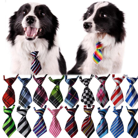 JMT-317386 Adjustable Kids' Pet Ties - Cloth Decoration for Dogs, Small Size 11CM x 5CM, Neck 22CM-45CM, 50PCS Pack