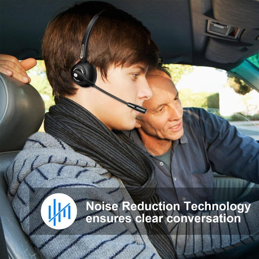 KTX-850643 Bluetooth Headset for Truck Drivers with Noise-Canceling Microphone and Wireless Music Functionality
