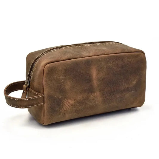 KTX-432595 Genuine Leather Unisex Travel Dopp Kit Toiletry Bag - QB1002