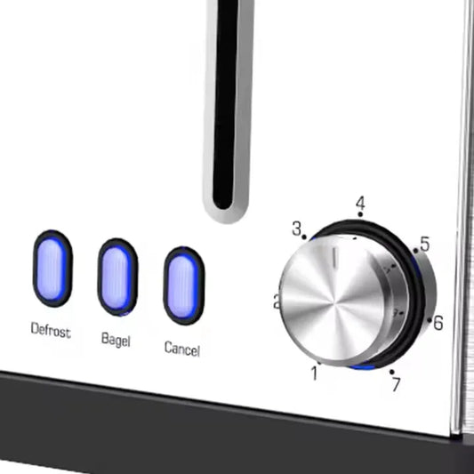 KTX-796179 Stainless Steel 1900W Automatic 4-Slice Toaster with Fast Heating Function