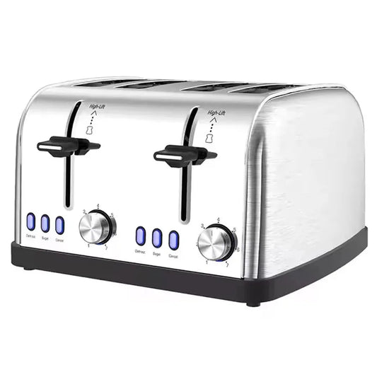 KTX-796179 Stainless Steel 1900W Automatic 4-Slice Toaster with Fast Heating Function