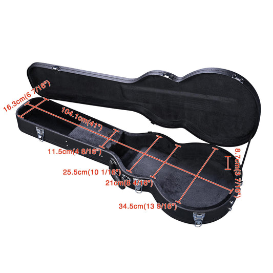 KTX-352595 Hard Plywood Folk Guitar Case Wrapped in Durable PU Leather