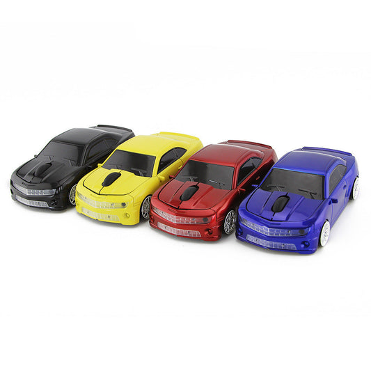 KTX-909715 Wireless Optical Car-Shaped Mouse with 1600 DPI Resolution, 2.4GHz Frequency, Compatible with Laptops - Available in Multiple Colors