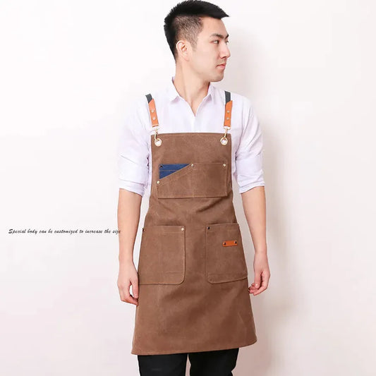 KTX-782803 Denim Apron for Coffee, Tea, and Baking with Customizable Logo Options