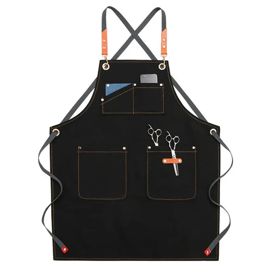 KTX-782803 Denim Apron for Coffee, Tea, and Baking with Customizable Logo Options