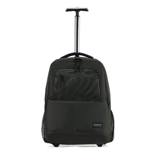 KTX-635219 20 Inch Travel Trolley Laptop Backpack with Wheels for Men - Durable Outdoor Fabric Design