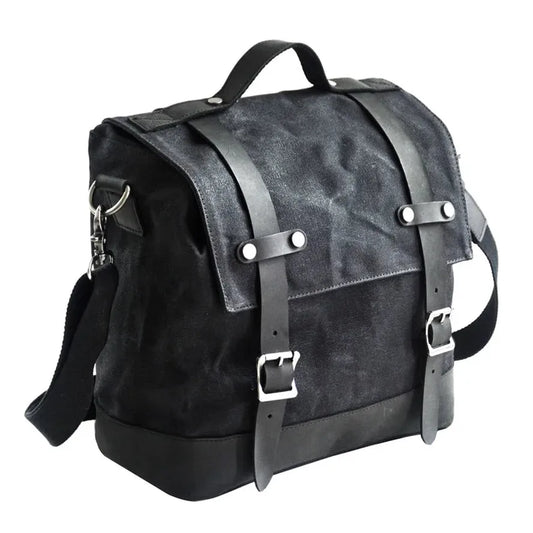 KTX-696851 Vintage Motorcycle Luggage Side Box and Camera Shoulder Bag