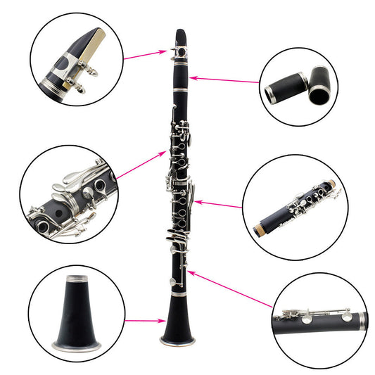 KTX-910803 Bakelite Nickel-Plated 17-Key Clarinet for Beginners