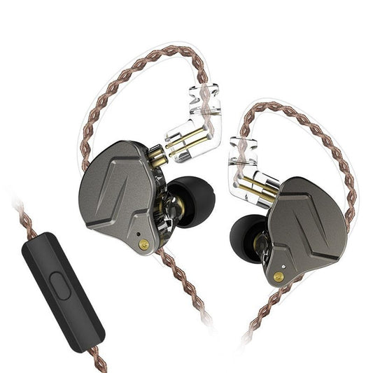 KTX-890771 Metalllic Subwoofer In-Ear Headphones with Ear-Wrap Design and 3.5 mm Plug